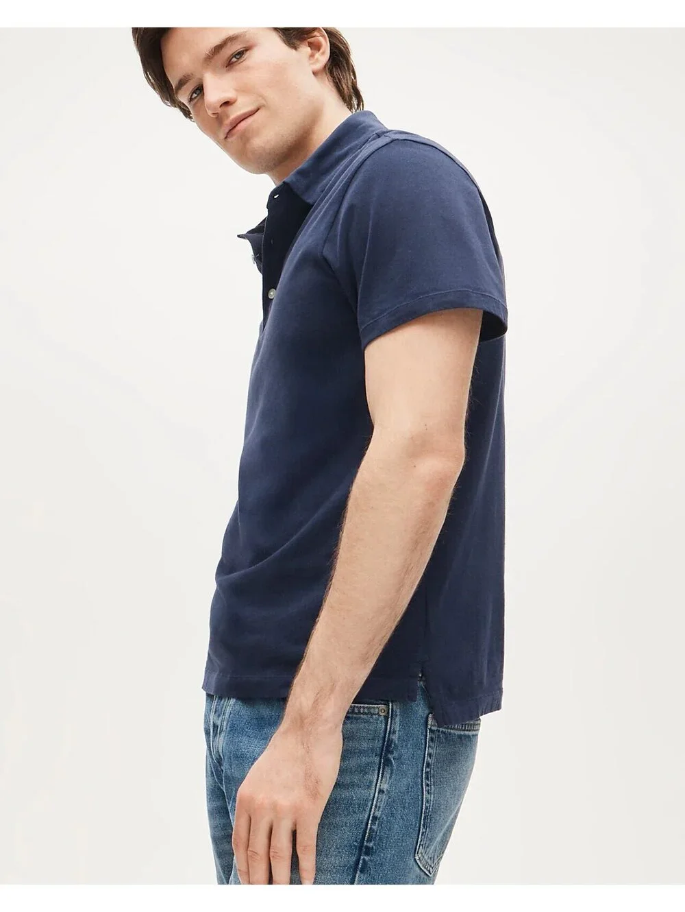 J.Crew Sueded cotton polo shirt medium Ultramarine NWT